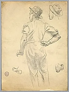 Sketch of a Man by Francis Augustus Lathrop, (American, 1849–1909)
