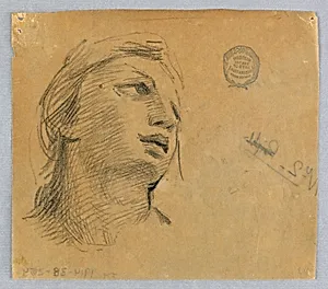 Sketch of a Woman's Head by Francis Augustus Lathrop, (American, 1849–1909)