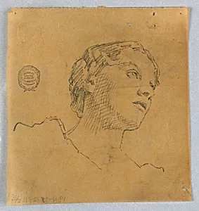 Sketch of a Woman's Head by Francis Augustus Lathrop, (American, 1849–1909)