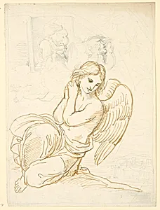 Sketch of an Angel by Fortunato Duranti, Italian, 1787 - 1863