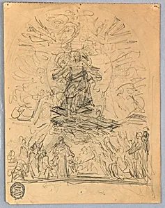Sketch of Figure on a Cross