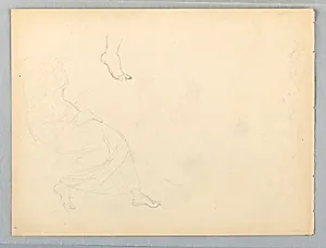 Sketch of Seated Woman for National Academy of Design Tympanum