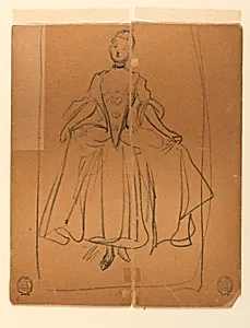 Sketch of Woman in Period Costume