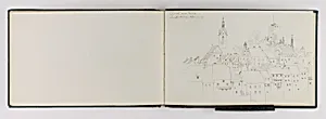 (Sketchbook) Church and Tower, Laufenberg by George Elbert Burr