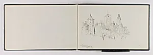 (Sketchbook) Old Towers, Laufenberg by George Elbert Burr