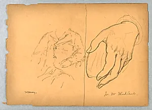 Sketches for Portraits of William Amory and Thomas A. Scott