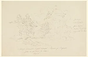 Sketches for Scenes Four and Five of Cartoon for Cotton Printing: L'Histoire de Henri IV