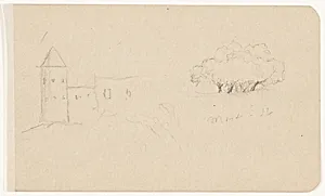 Sketches of a Tower and Trees, Mexico