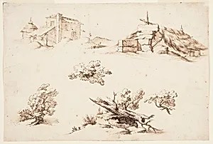 Sketches of Buildings and Trees