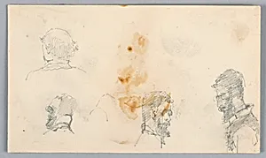 Sketches of Two Heads by Arnold William Brunner, American, 1857–1925