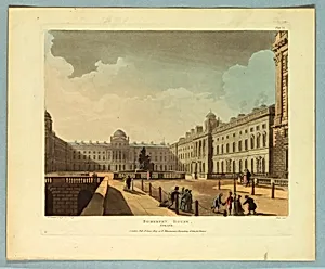 Somerset House, Strand, from "Ackermann's Repository"