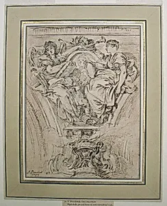 Spandrel Decoration: Fame and Truth Applauding Louis XV