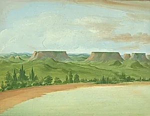 Square Hills, 1200 Miles above St. Louis by George Catlin