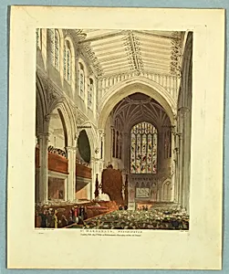 St. Margarets, Westminster, from "Ackermann's Repository"