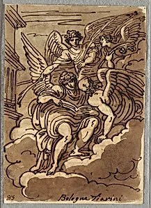 St. Paul in the Clouds with Angels and Palms by Felice Giani, Italian, 1758–1823