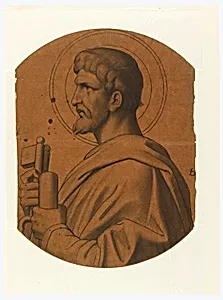 St. Peter, Study for Ceiling, Saint John the Baptist Church, Brooklyn, NY