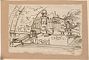 Stage Design, Group of Antique Buildings