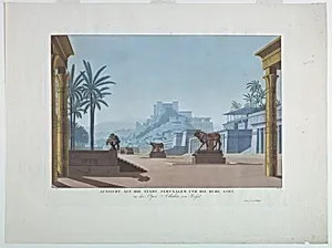 Stage Design: Jerusalem and Mount Zion, for Athalia