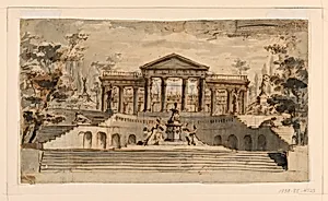 Stage Design: Open Temple in a Garden