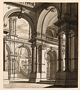 Stage Design, Porticoes with View of a Park