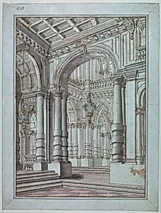 Stage Design, View into Palace