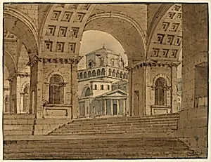 Stage Design, View of Town from Palace