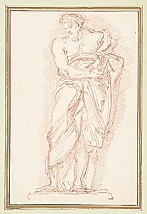 Standing male figure wearing himation