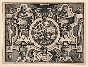 Strapwork Grotesque with Mythological Scene