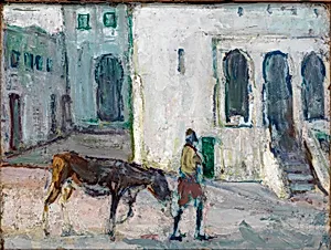 Street Scene, Tangier (Man Leading Calf)