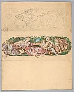 Studies for a Wall Panel by Francis Augustus Lathrop, (American, 1849–1909)