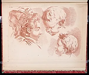 Studies of a Heads, a Woman and Two Children