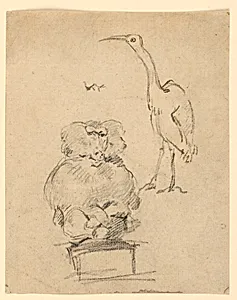 Studies of a Heron and a Monkey
