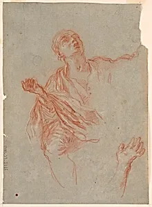 Studies of Mourners' Arms, Hands, and Drapery
