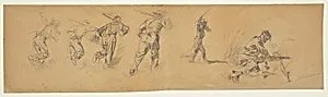 Studies of Soldiers by Winslow Homer, American, 1836–1910