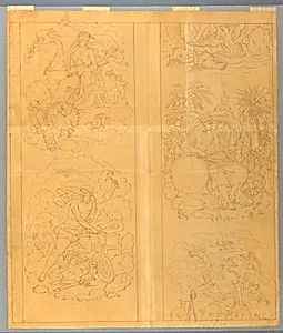 Study for a Cartoon for Printed Cotton: Les Quatre Elements