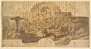 Study for a fresco for the hall of the Senate, Genova: The relics of St. John Baptist are brought to Genova