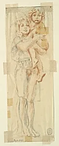 Study for a woman holding a child, âVintage Festival,â Mendelssohn Glee Club, New York, NY
