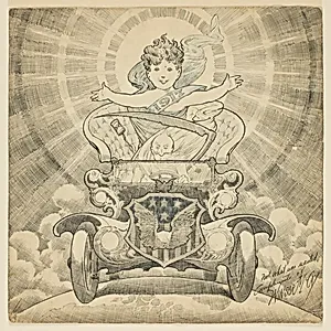 Study for cartoon "Welcome in the Year 1917"