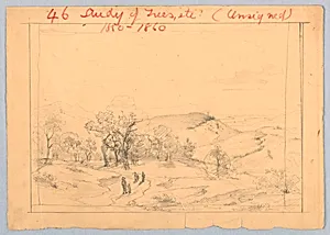 Study for landscape by William Stanley Haseltine, American, 1835–1900