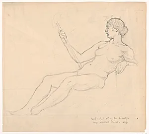 Study for "Liberty," "The Reign of the Law," Appellate Division Court House, New York, NY by Kenyon Cox, American, 1856–1919