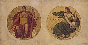 Study for mosaic in the Wisconsin State Capital "Government and Liberty"