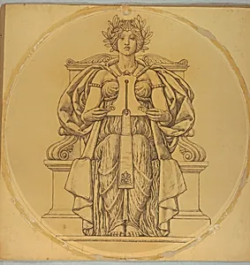 Study for "Rectitude," Lunette in Hudson County Courthouse, Jersey City, NJ