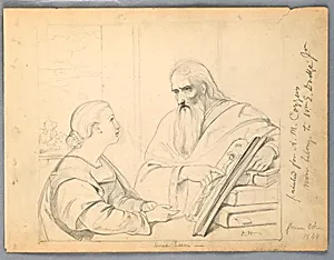 Study for "Sacred Lesson" by Daniel Huntington, American, 1816–1906