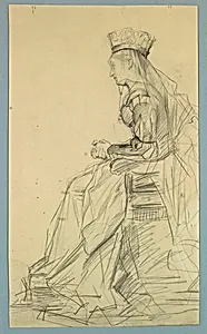 Study of a Seated Woman (Queen Isabella I of Spain)