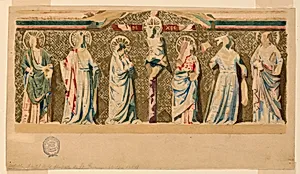 Study of "Altarpiece of Saint-Germer-de-fly," Paris, France by Francis Augustus Lathrop, (American, 1849–1909)