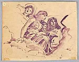 Study of Heavenly Figures by Francis Augustus Lathrop, (American, 1849–1909)