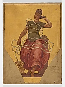 Study of Pendentive Figure for Electricity, Dome of the Manufactures and Liberal Arts Building, World's Columbian Exposition, Chicago, IL