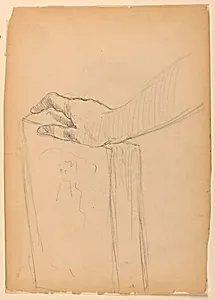 Study of Right Hand on a Book