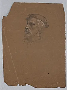 Study of Titian for "Titian Showing the Entombment to Charles V and Clement VII" by Daniel Huntington, American, 1816–1906