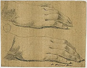 Study: Two right hands, of a woman